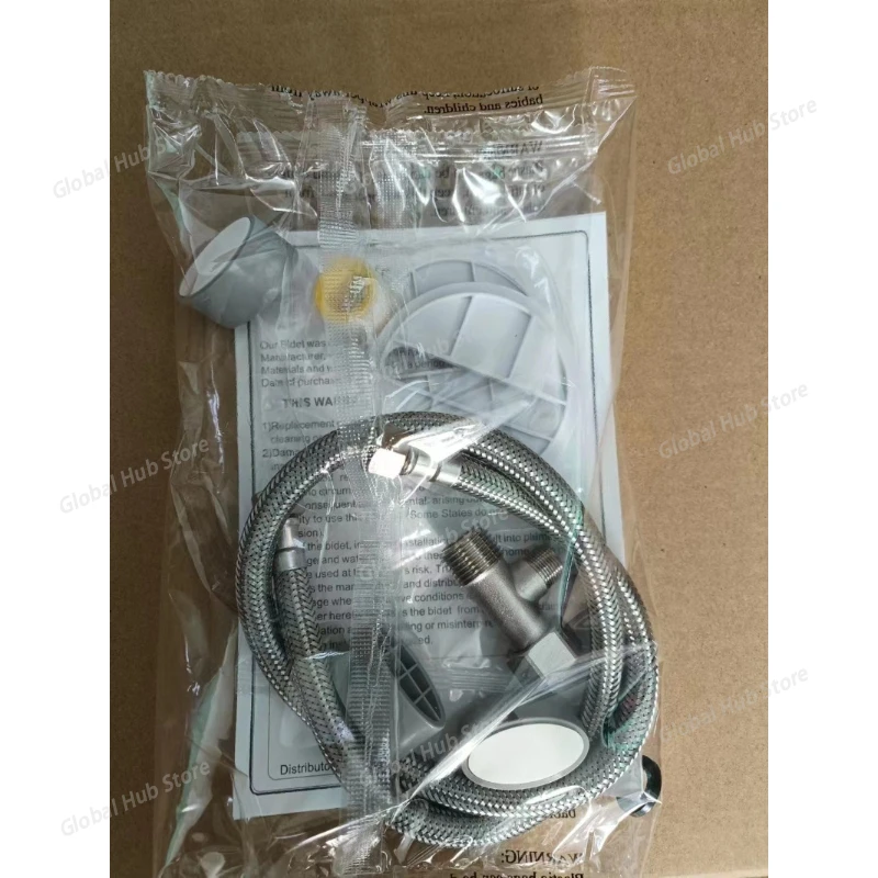 Bidet Attachment Ultra-Slim Toilet Seat Attachment Dual Nozzle Bidet Adjustable Water Pressure Non-Electric Ass Sprayer