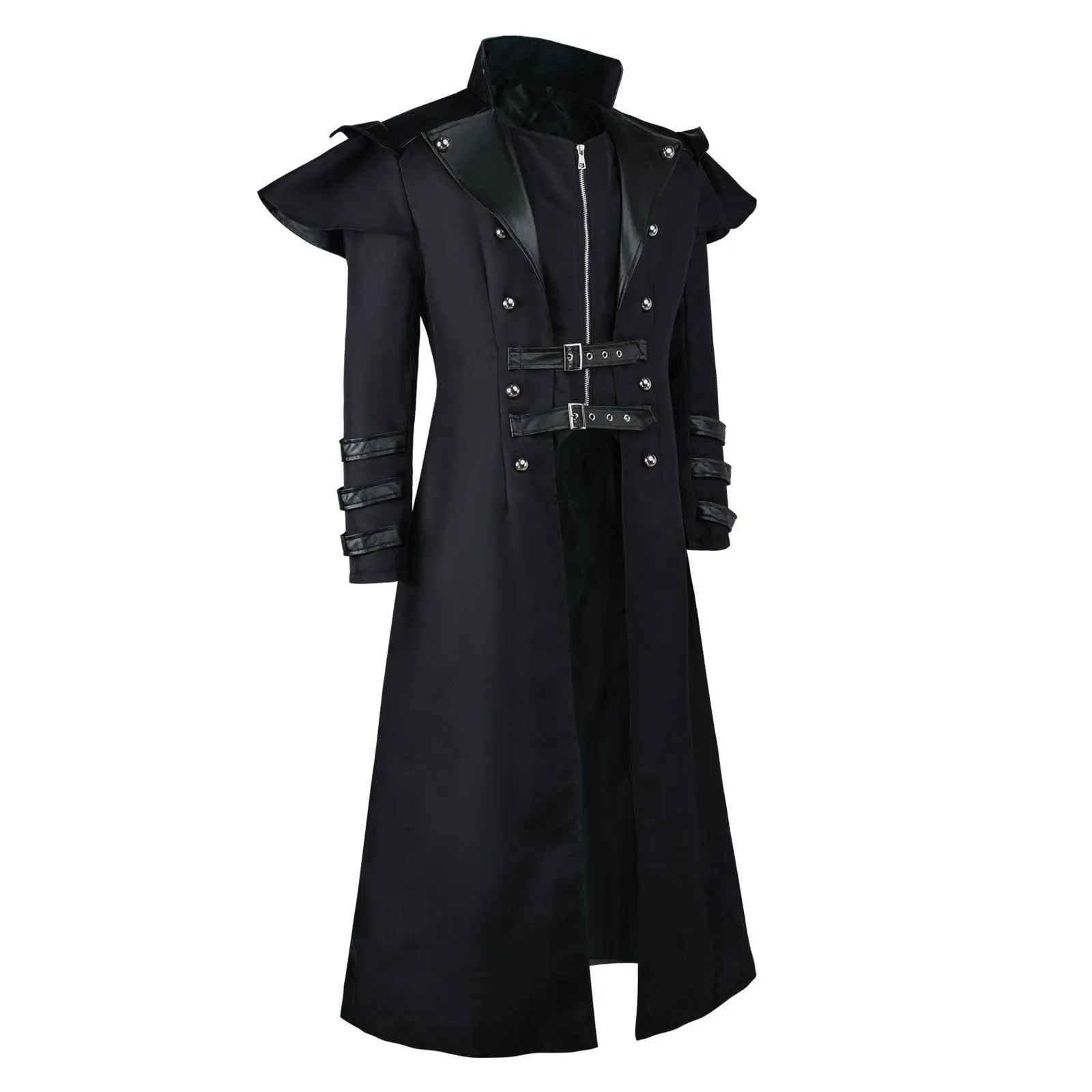 Men's Steampunk Gothic Long Tr - Trench Coat Men บทวิจารณ์และราคา