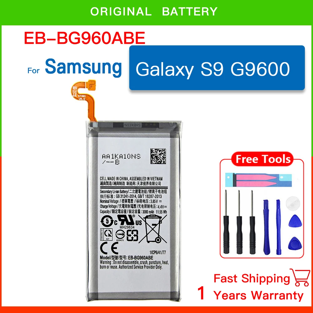 

Brand New EB-BG960ABE Battery for Samsung GALAXY S9 G9600 G960F SM-G960 High Quality Batteria+ Tools