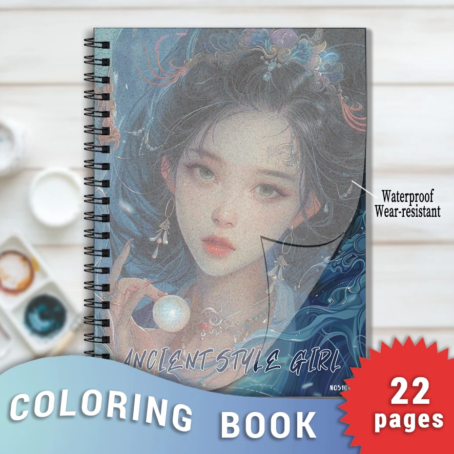 Classical Beauty Coloring Book for Adults - 8.3 x 11.2 inches 22 pages character coloring book - helps relieve stress and emotio