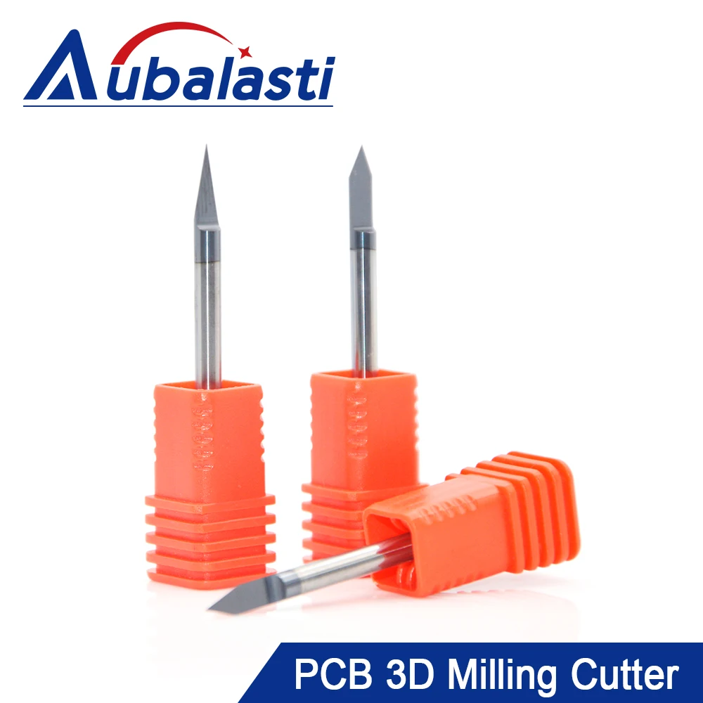

Aubalasti 1Pcs PCB 3D Milling Cutter 3.175mm Shank Tungsten Carbide V Shape 30Degree CNC Router Bit for Wood PVC