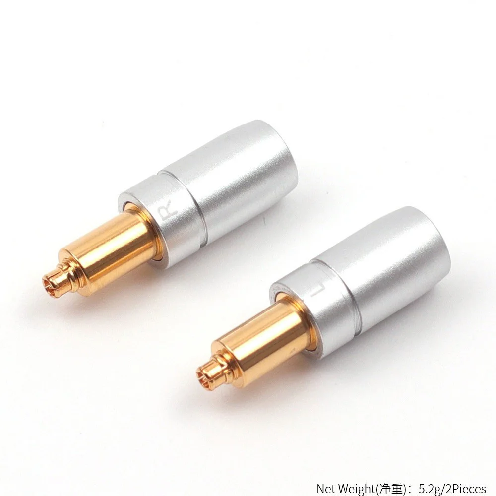 1 Pair Earphone Pin Male Gold Plated Plug for Shure SRH1840 1540 1440 Straight Shape DIY Audio Connector Long Type