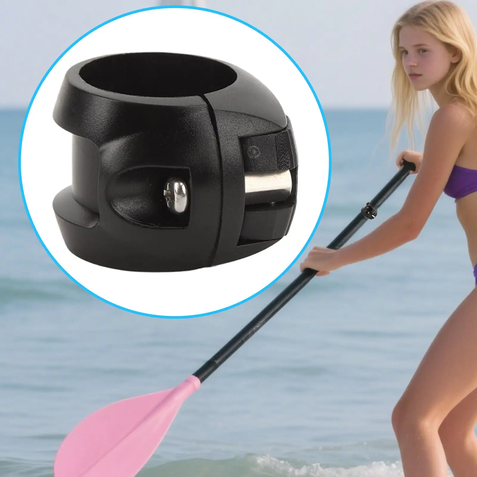 카약 패들 클램프 패들 샤프트 클램프 조절기 퀵 릴리스 교체 부품 수상 스포츠 풀 리버 용 서핑 액세서리