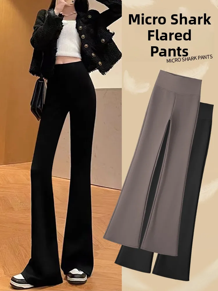 

High Waist Yoga Pants Women's Spring Autumn Thin New Sle Bell Bot Tight Bla Versatile Tummy Control Leggings