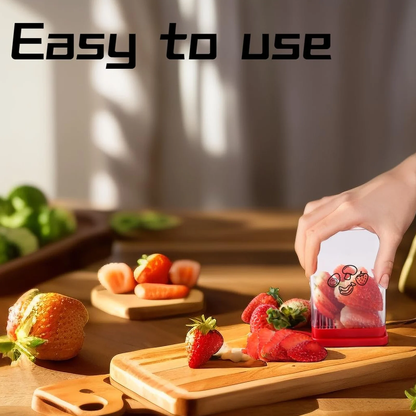 1PC Multifunctional Food Cutter Dicer with Stainless Steel Blades Effortless Portable Ample Capacity for Vegetables Eggs Kitchen