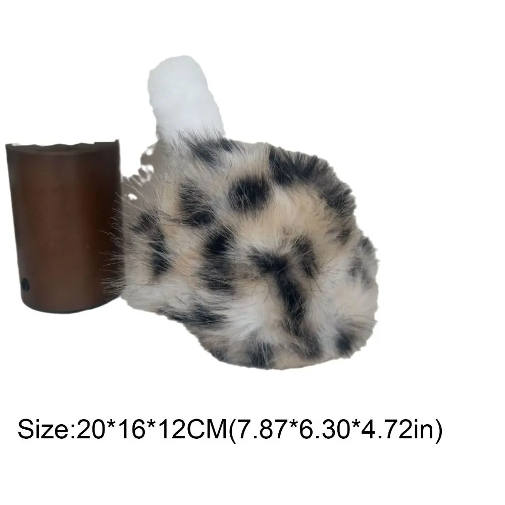 New Portable Winter Warm Earmuffs Leopard print Soft Plush Ear-Muffs Folding Earflap Outdoor