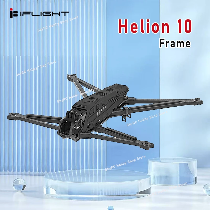 iFlight Helion10 10inch frame kit, 418mm wheelbase 8mm arms, compatible with DJI O4 Air Unit Pro for long range FPV builds