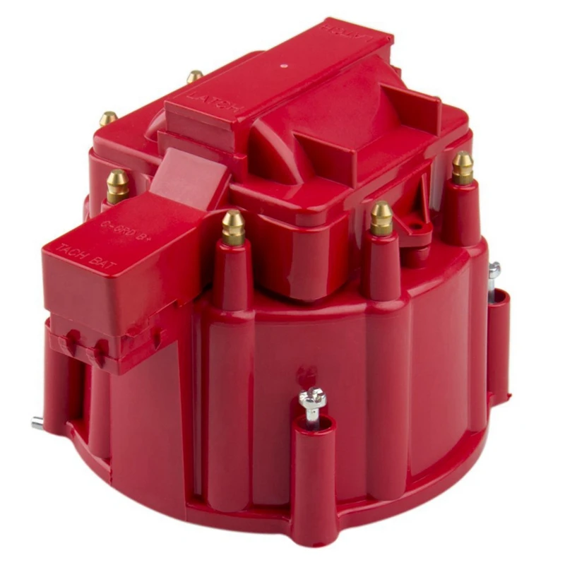 Red Male Hei Distributor Cap Coil And Rotor Replacement For Sbc Bbc 305 350 454