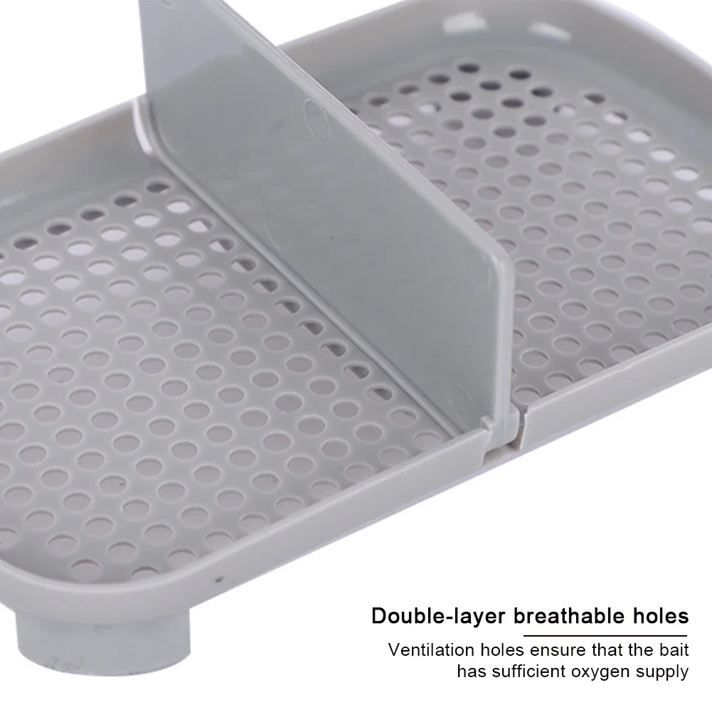 Vielseitige Angelköderbox, Angelhakenköder, gefälschte Köderboxen, isoliert, atmungsaktiv, feuchtigkeitsbeständig, für Regenwürmer und lebende Köder