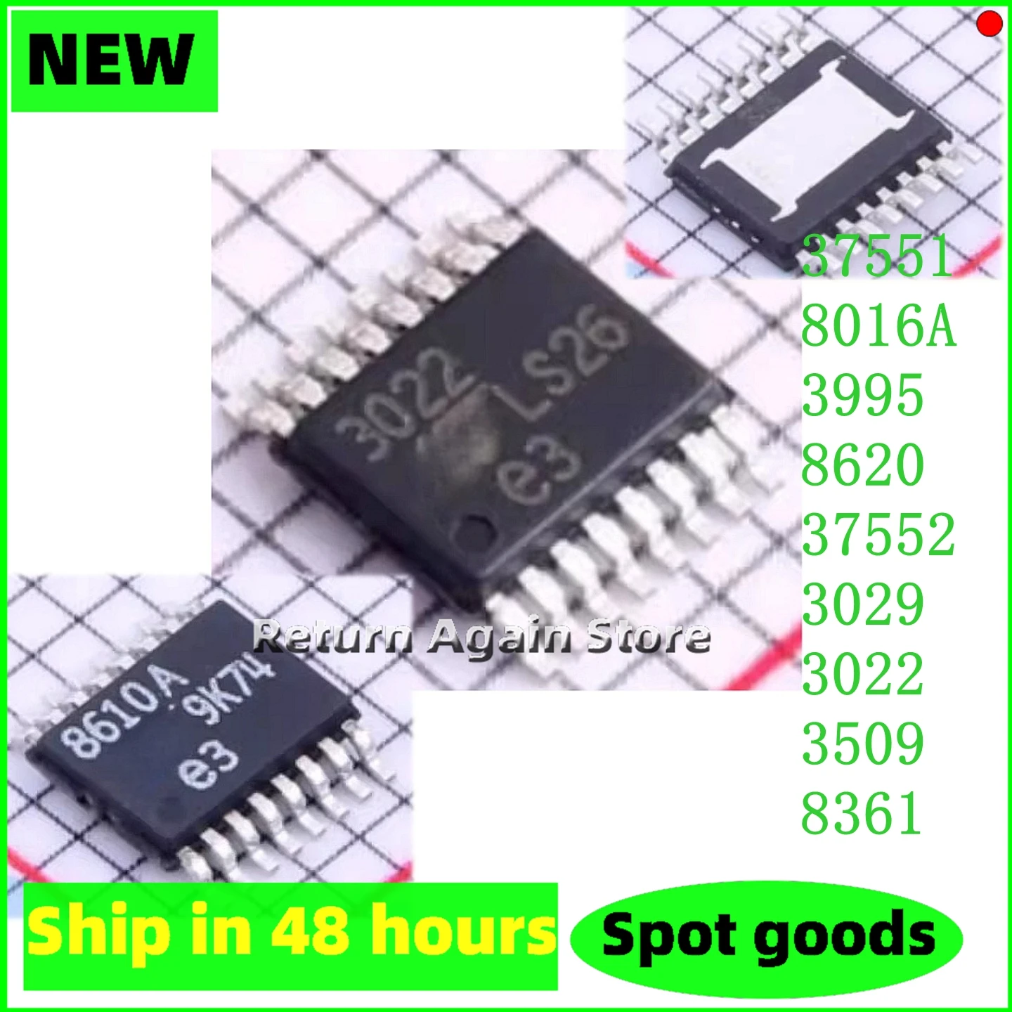 

Silkscreen 37551 8016A 3995 8620 37552 3029 3022 3509 8361 MSOP-16 NEW ORIGINAL