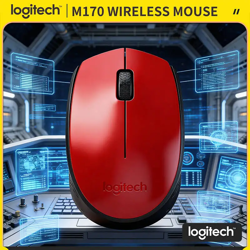

Logitech M170 Wireless Optical Mouse Plug & Play 2.4GHz USB Mini Receiver for Office Home Daily Work Use