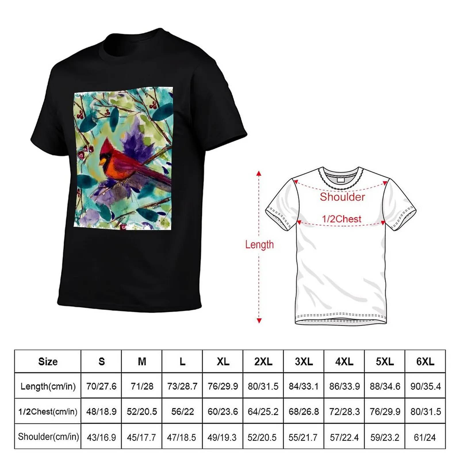 Kim’s Cardinal T-Shirt Functional Casual Short Sleeve Tee