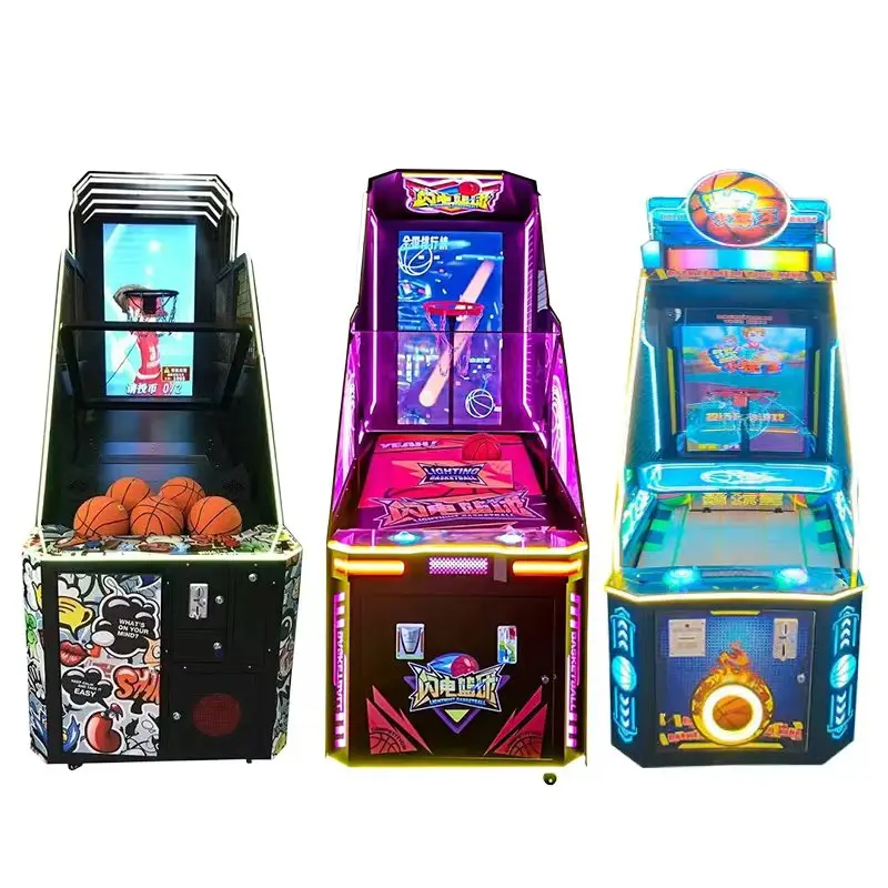 Basketball Arcade Game Machine Adult Commercial Coin Operated Indoor Sports Shooting Game Amusement Center Metal English