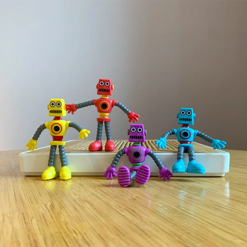 Brinquedo do robô da boneca das crianças flexível e dobrável legal novidade engraçado presente de festa pai-filho interativo educacional boneca