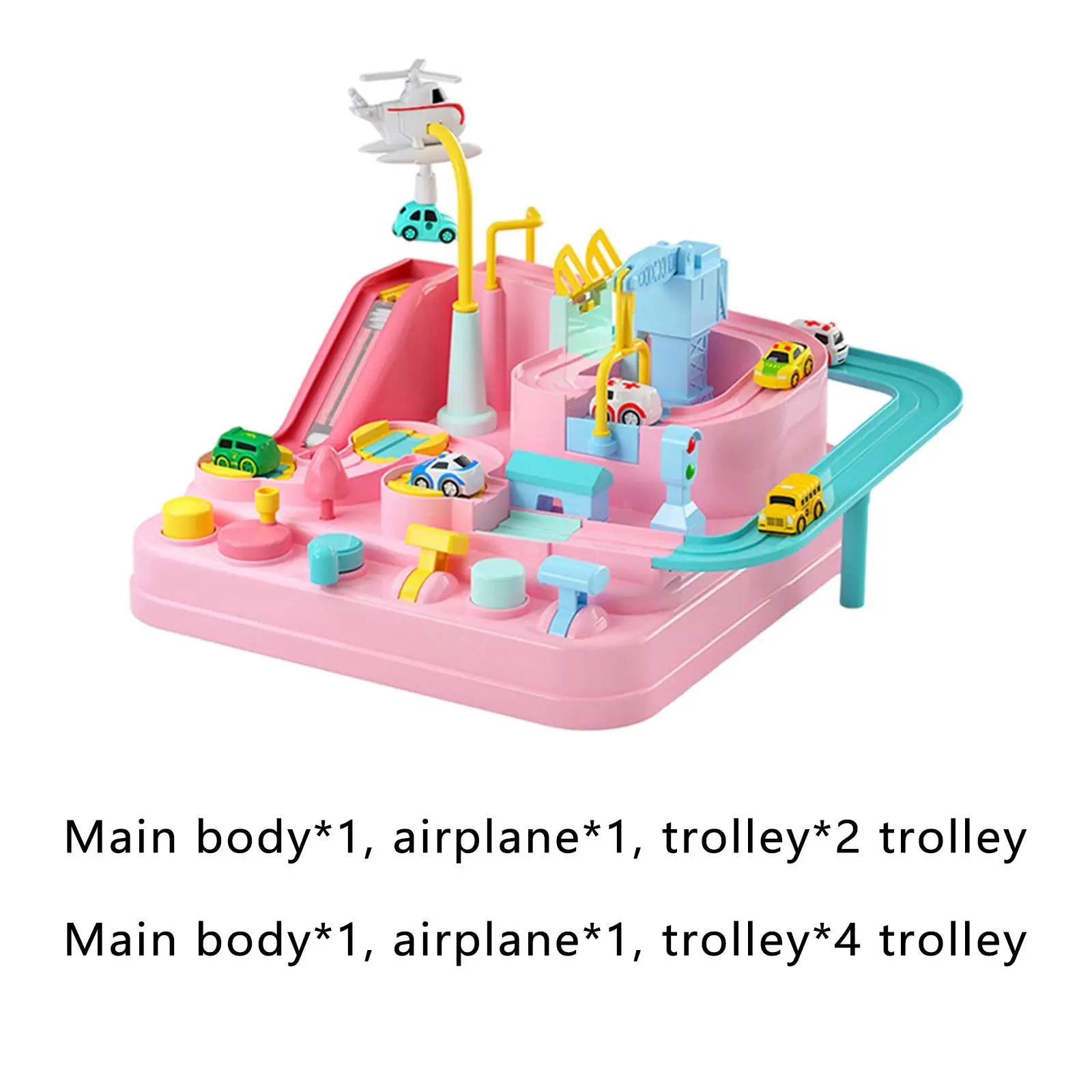 レールおもちゃ 車両おもちゃ 組み立て済みおもちゃ インタラクティブおもちゃ プレイセット 車の冒険 子供用おもちゃ 幼児用