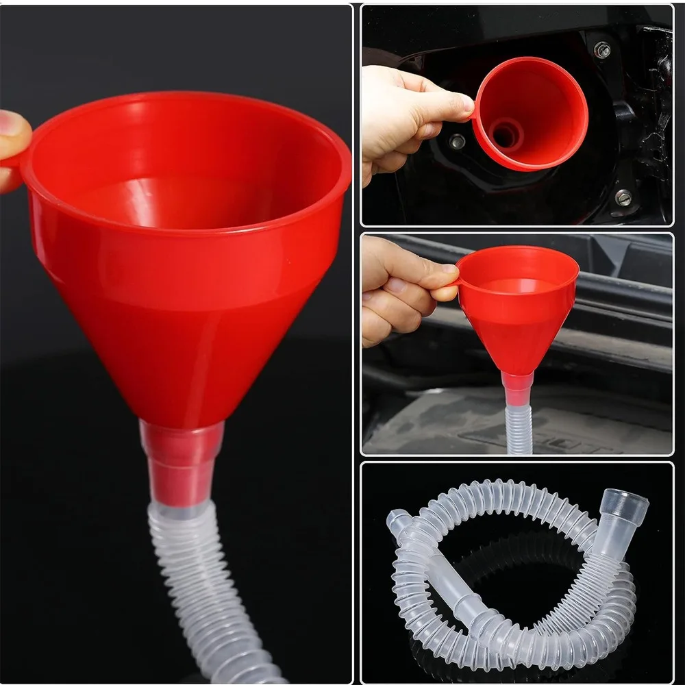 Telescopic Car Refueling Funnel Extension Detachable Filling Funnels Filler Anti-leakage Engine Gasoline Oil Funnel