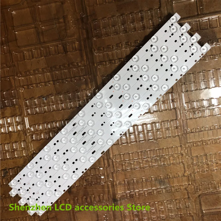 9 أجزاء/وحدة 32 "العالمي ضوء bar10 مصباح 3 فولت طول 57 سنتيمتر LED الخلفية بار الألومنيوم DLED32DH 3101005 .ب 100% جديد