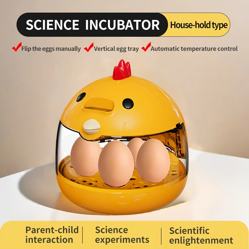 Egg incubator incubator light transparent window 5 eggs humidity control automatic temperature control manually turn the eggs