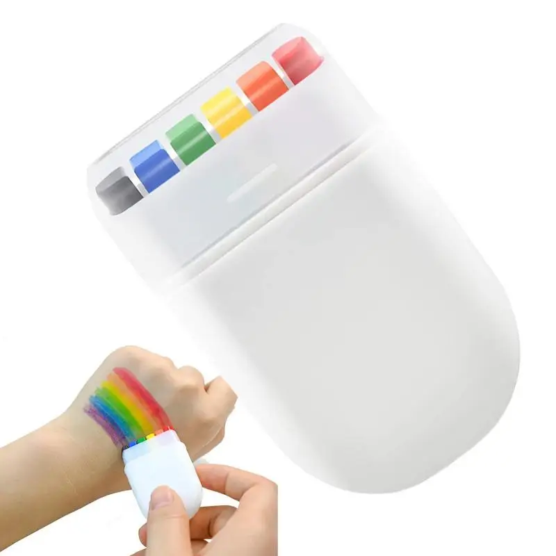 Rainbow Pride Gesichtsbemalung, professionelle 6-Farben-Regenbogen-Gesichtsbemalung, Partygeschenke, Regenbogen-Gesichts- und Körperbemalung, Pride Day Celebration