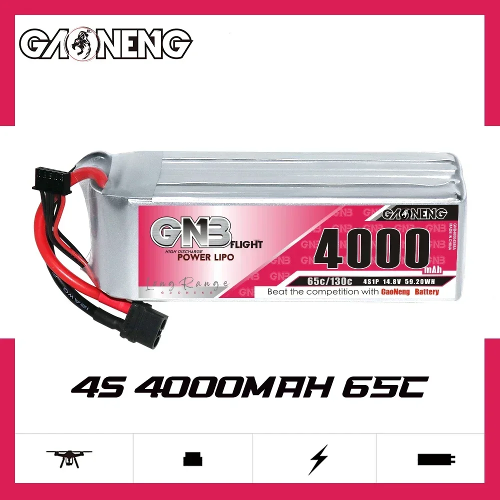

GAONENG GNB 4000 мАч 4S 65C 130C 14,8 В XT60 LiPo аккумулятор радиоуправляемый грузовик радиоуправляемый самолет вертолет мультикоптер лодка хобби