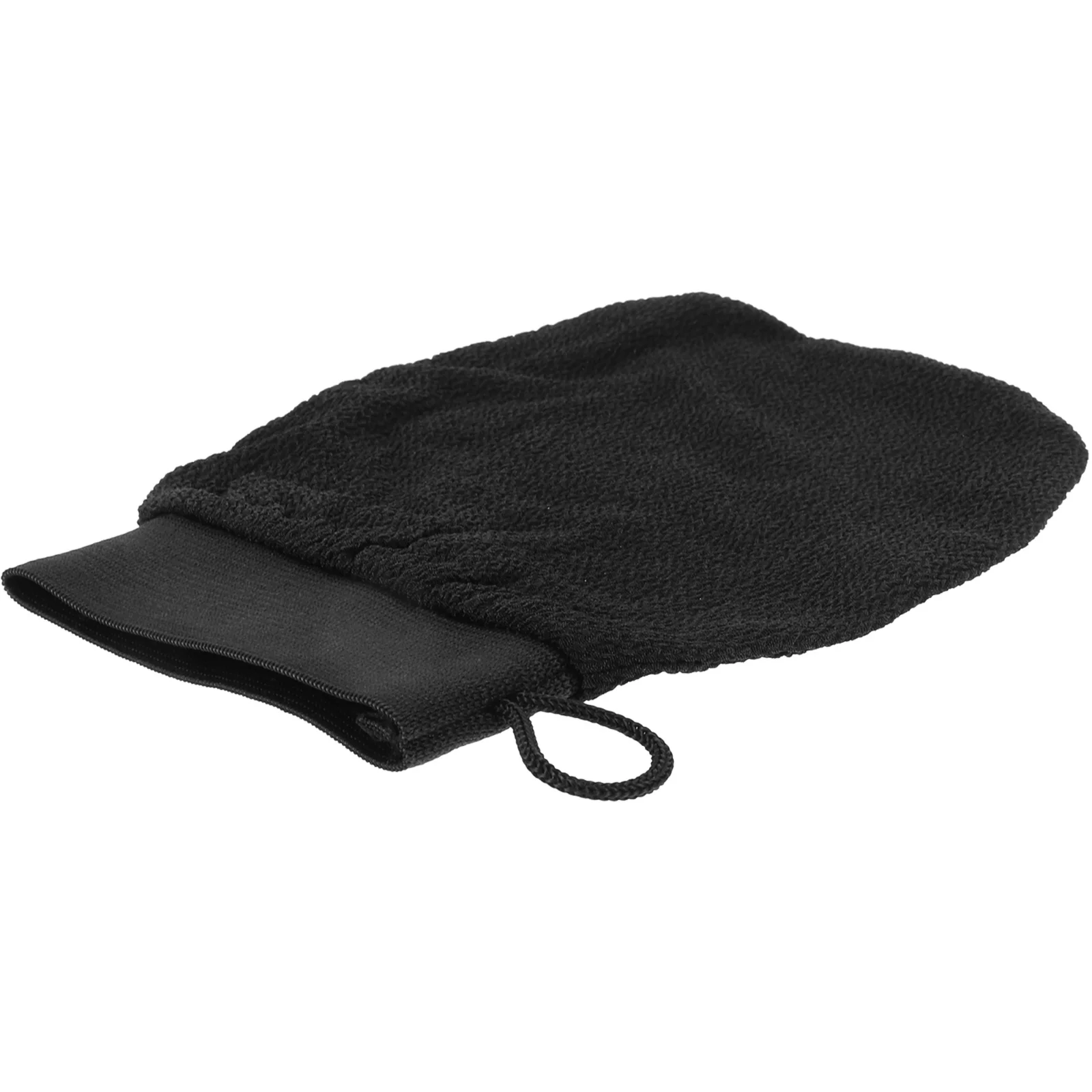

Bath Exfoliating Glove Black Comfortable Viscose Body Scrub Glove Shower Scrubber Elastic Band Dead Skin Remover for Women Men