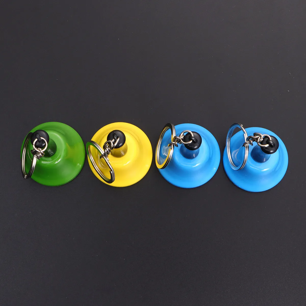 4Pcs Handheld Wooden Bells Percussion Musical Instruments Party Christmas New Year Call Bell Set
