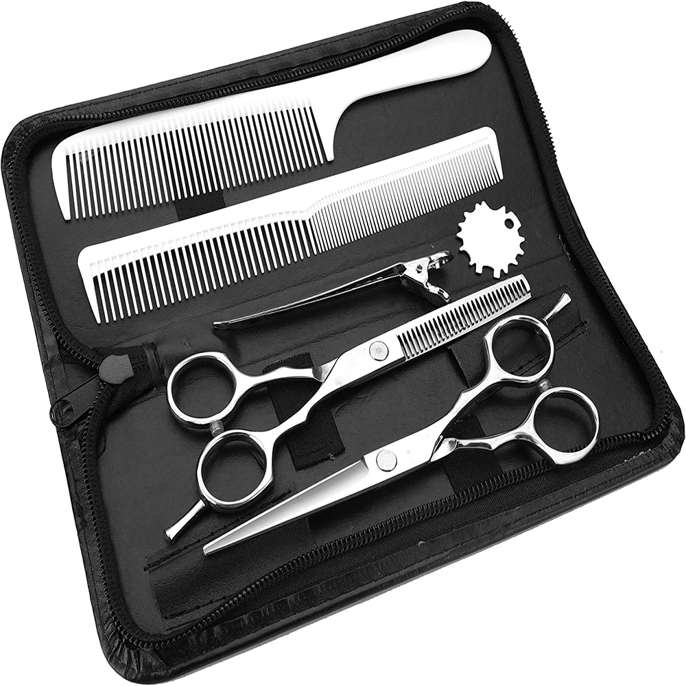 

Animal BeautyBeauty Hairdressing Hair Cutting Scissors Thinning Set 6.5 Kits High Quality Sharp Edge Barber Kits With Comb And P