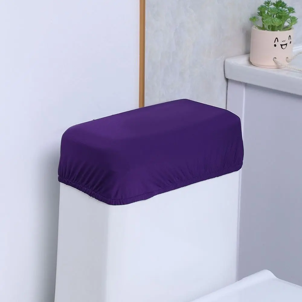 1pc Toilet Tank Dust Cover Stretch Toilet Tank Protective Sleeves Soft Dustproof Lid Tray Topper Home Hotel Elastic Toilet Pad