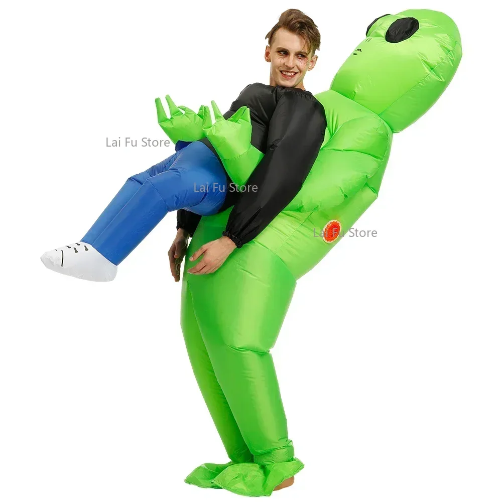 Halloween Anime Fancy Alien Costume Adult Kids Alien Inflatable Costume Boys Girl Party Cosplay For Man Women Funny Suit Dress