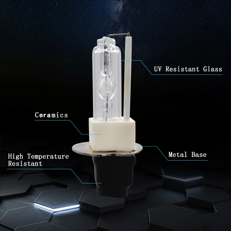 1 زوج SUKIOTO 35 واط H3C HID لمبة زينون 12 فولت H3C سيارة العلوي مصباح مع قاعدة معدنية زجاجية قصيرة السيراميك 4300 كيلو 6000 كيلو HID كشافات #4