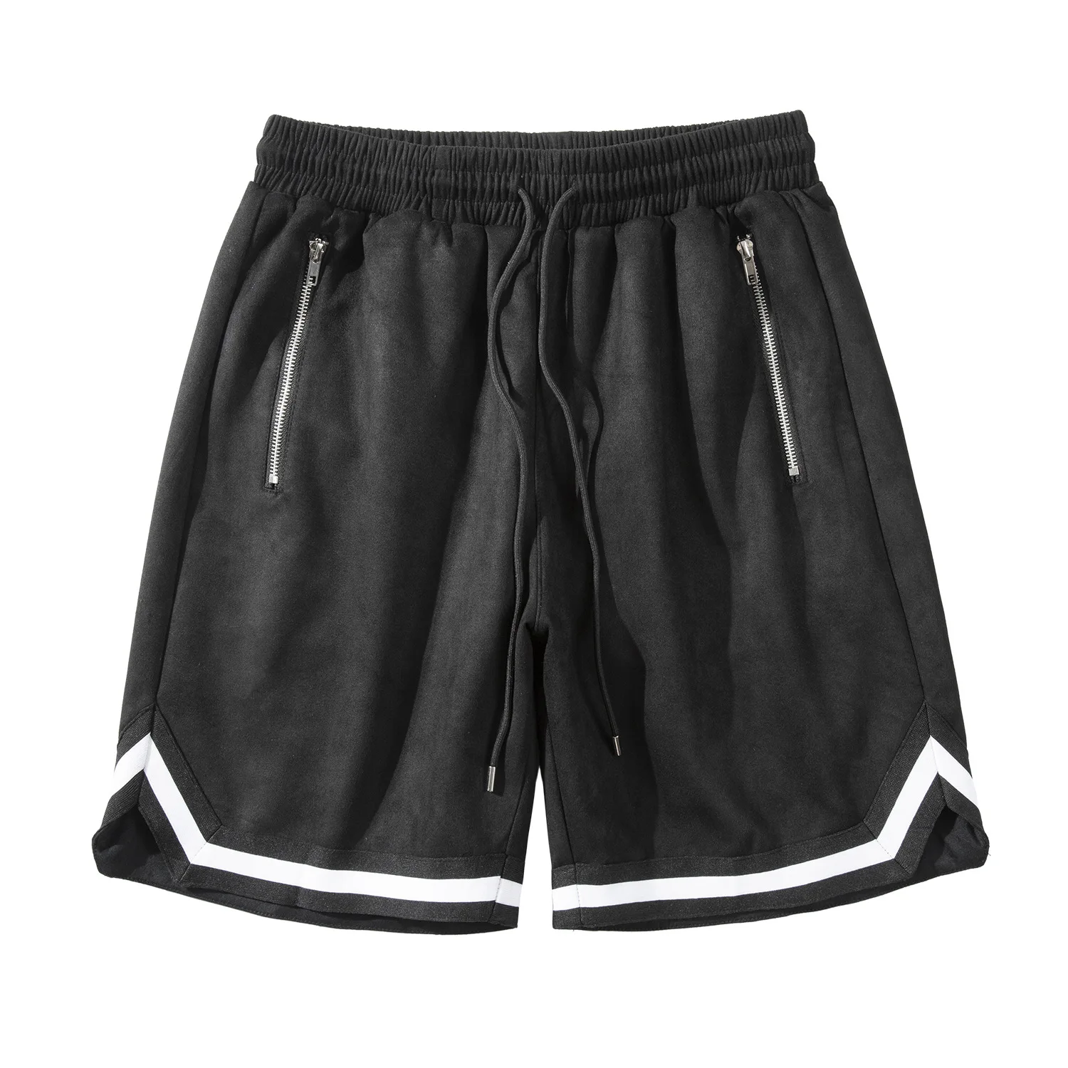 

Suede Striped Jogging Shorts Y2k Streetwear Vintage Oversized Shorts Sport Summer Hip Hop Washed Men Loose Casual Clothes 2024