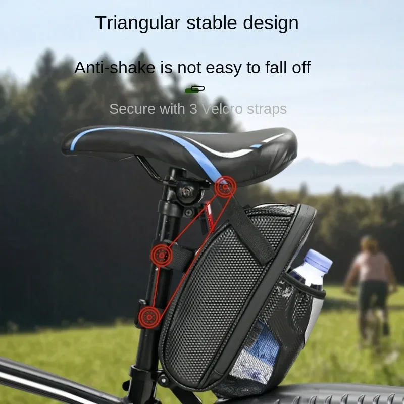 

New mountain riding rear seat large-capacity storage bag wear-resistant bicycle bag carbon fiber waterproof tail bag