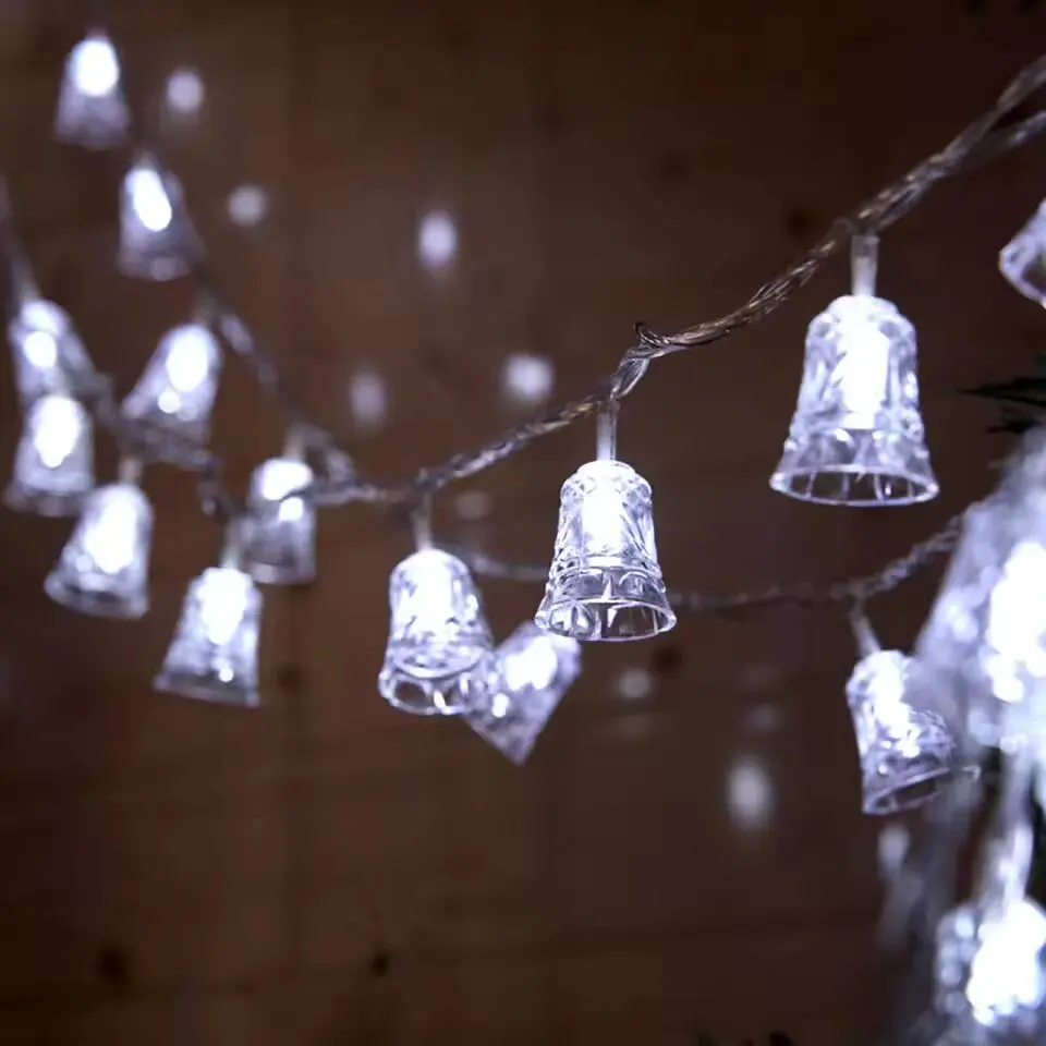 10/20/40 Leds Glocken Lichter Für Für Zimmer Urlaub Fee Lichterketten Batterie Betrieben Weihnachten Party Dekoration Für hause N02