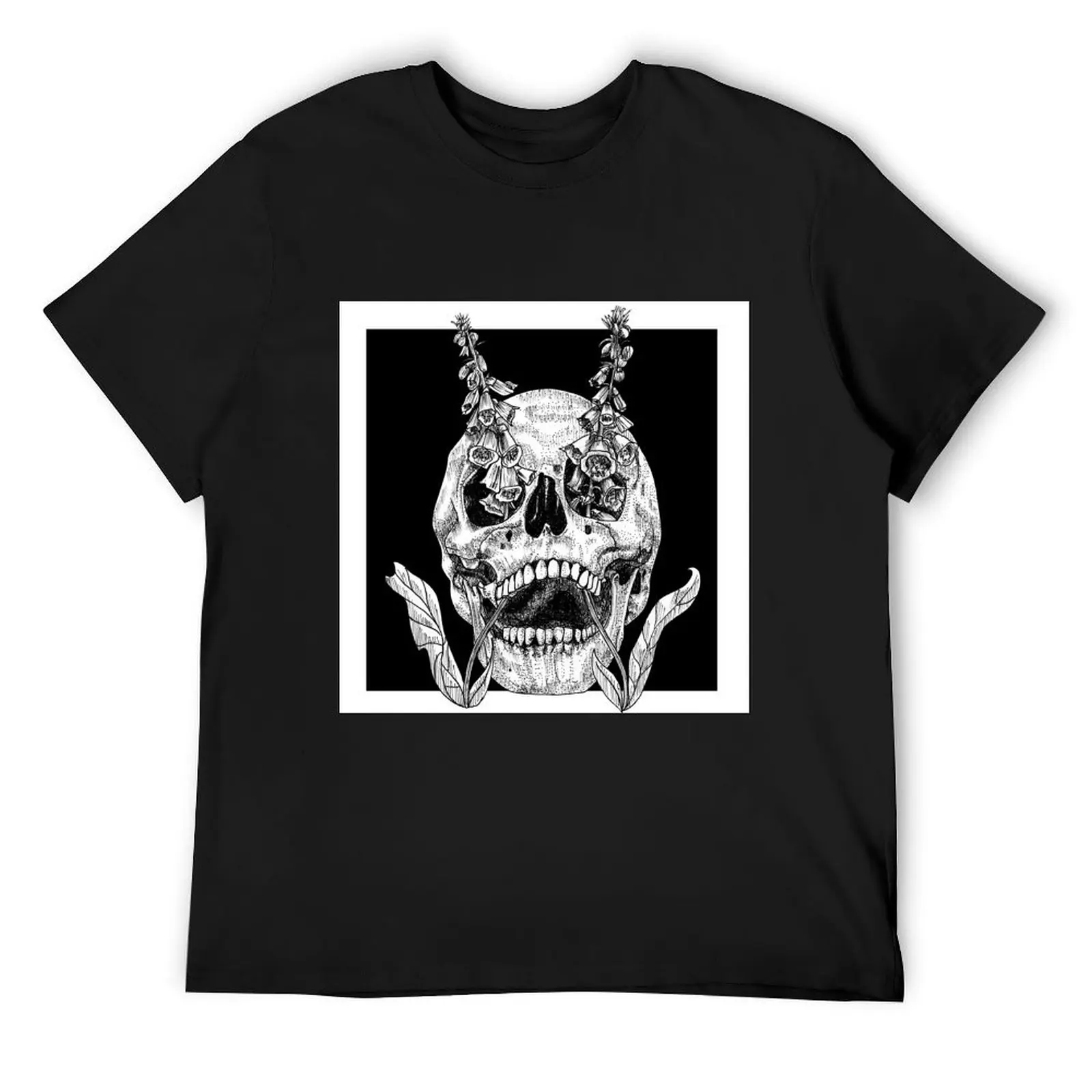 

Foxglove Skull T-Shirt shirts graphic tee summer clothes luxury clothes men