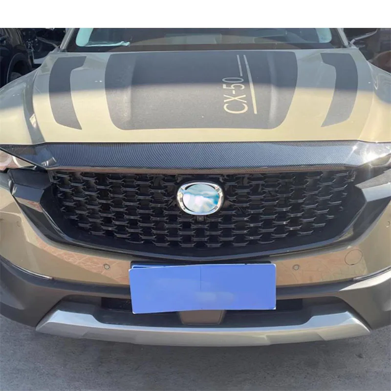 For 2022-2024 Mazda CX-50 Carbon Fiber Pattern Hood Trim Dedicated Body Kit Exterior Sport Upgrade Patch