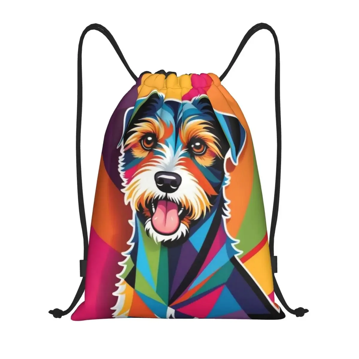 Custom Jack Russell Terrier Art Drawstring Bag for Training Yoga Backpacks Women Men Funny Animal Puppy Sports Gym Sackpack