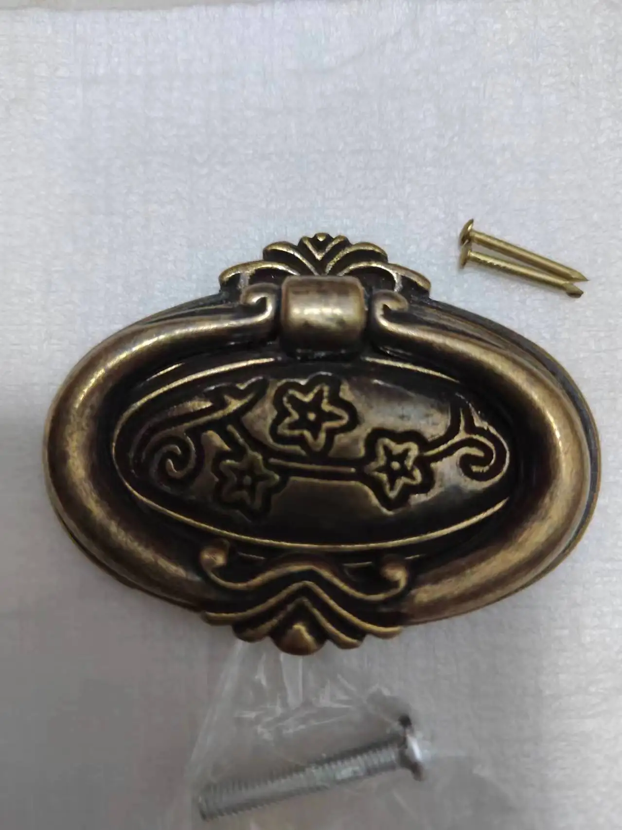 European Retro Old Drop Ring Drawer Shoe Cabinet Dresser Cupboard Knob Antique Bronze Furniture Door Hardware Handle Pull