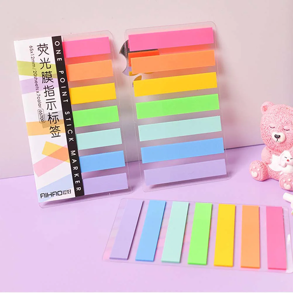 1 Pack Neon Page Markers Colored Tabs Flags Sticky Memo Notes for Page Marker(Multi Color) neon tabs sticky neon notes