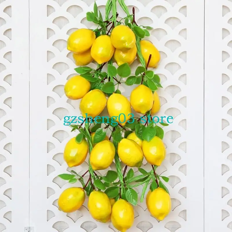 U75C Simulation Artificial Fruit Lemon String for Restaurant Hotel Home Garden Decor