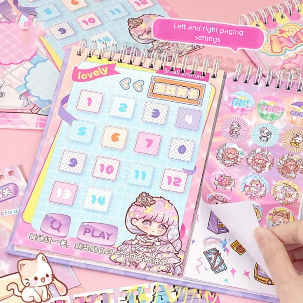 Cartoon 3D Game Levels Stickers Multicolor Stacking and Pasting Stationery Sticker DIY Accessoires Scrapbook