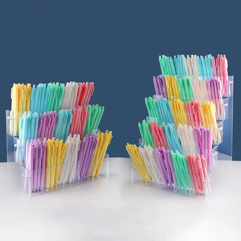 

2/3/4/5/6 Layer Mark Pen Holder Acrylic Transparent Makeup Brush Holder Space-Saving Durable Stationery Display Shelf