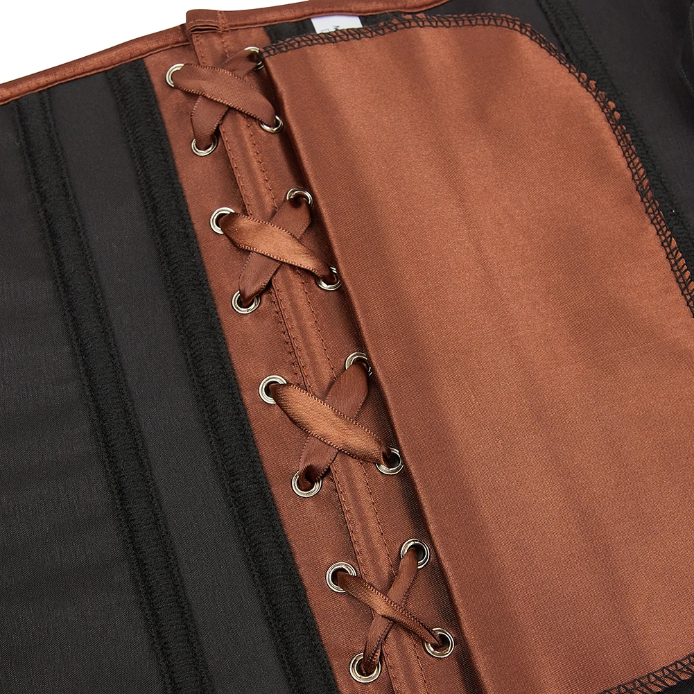 Unterbrust-Korsett Taillenformendes Korsett Bustiers Körperformer für Frauen Steampunk Schnür-Korsett Gürtel Taillentrainer – Detail 18