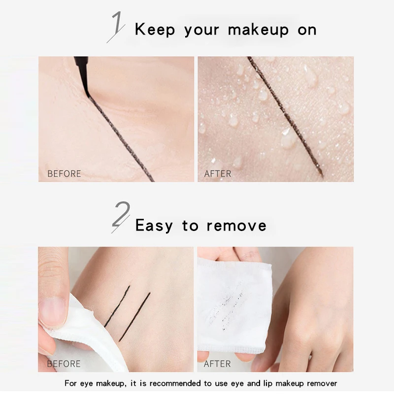 MACKANDY High Impact Easy Liquid Eyeliner Waterproof Long Lasting Smudge Resistant Eyeliner for Sensitive Eyes Vegan Formula - Image 6