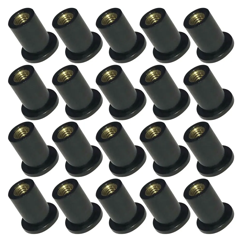 

20pcs M4 Copper Nuts Motorcycle Durable Brass Fasteners Shockproof Windscreen Fairing Mount Accessories for Motorcycles
