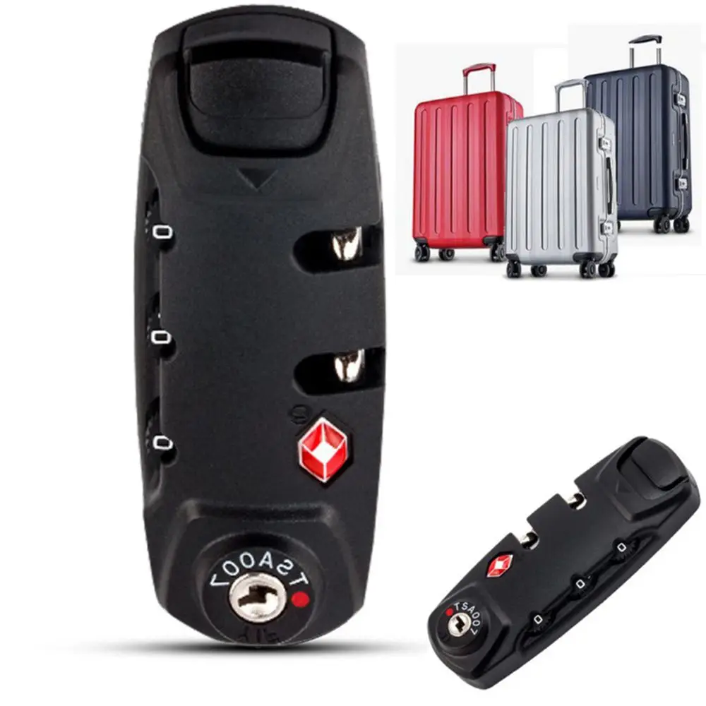 Travel Suitcase Duffle Bag Padlock Wire Security Lock Suitcase Luggage Coded Lock Travel Bag Lock TSA 3 Digit Password Lock