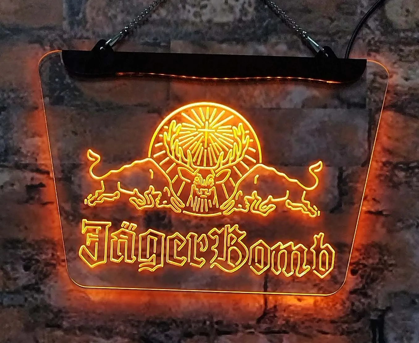 Jager Bomb Bull Wine Bar Club LED letrero de neón tablero acrílico decoración del hogar arte de pared Interior rosa azul 30*40 para habitación tienda parte