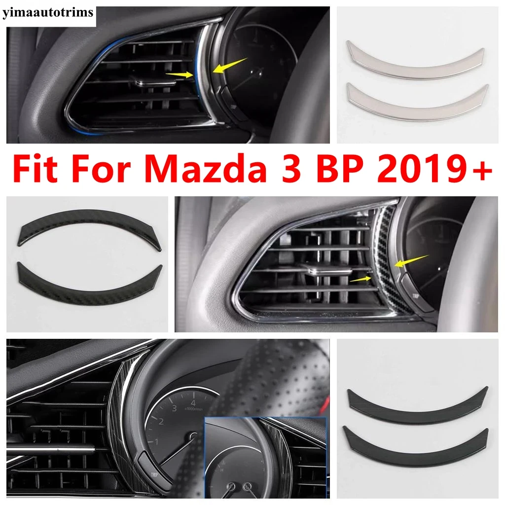 

Instrument Dashboard Display Panel Strip Decoration Trim Cover Stainless Steel Accessories Interior For Mazda 3 BP 2019 - 2025