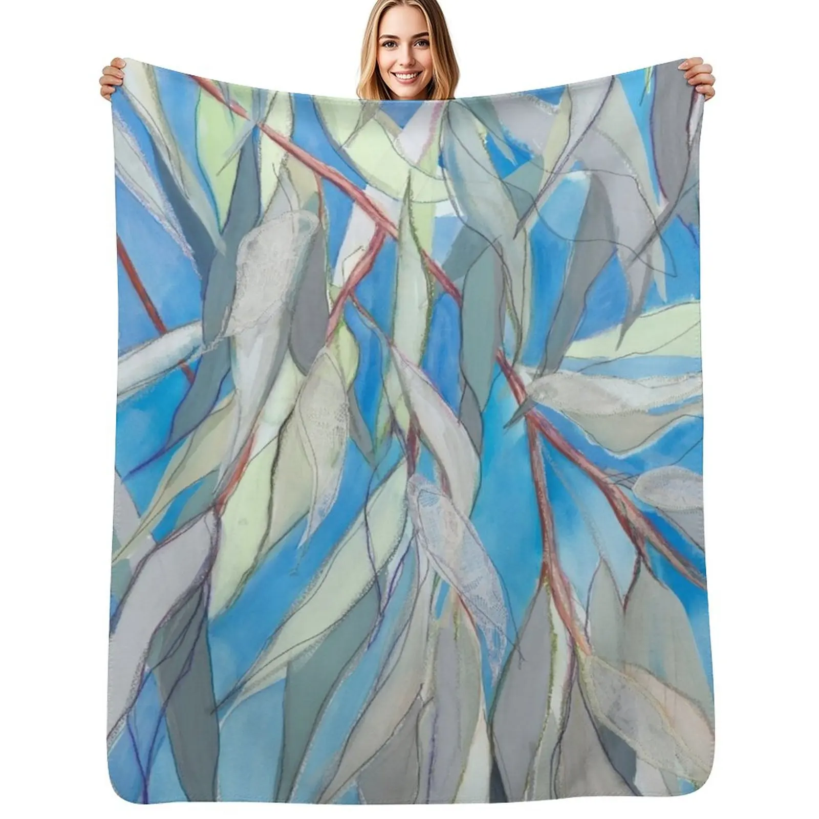 Blue Skies Throw Blanket Sofa Quilt Picnic Kid'S sofa bed Soft Beds Polar Blankets