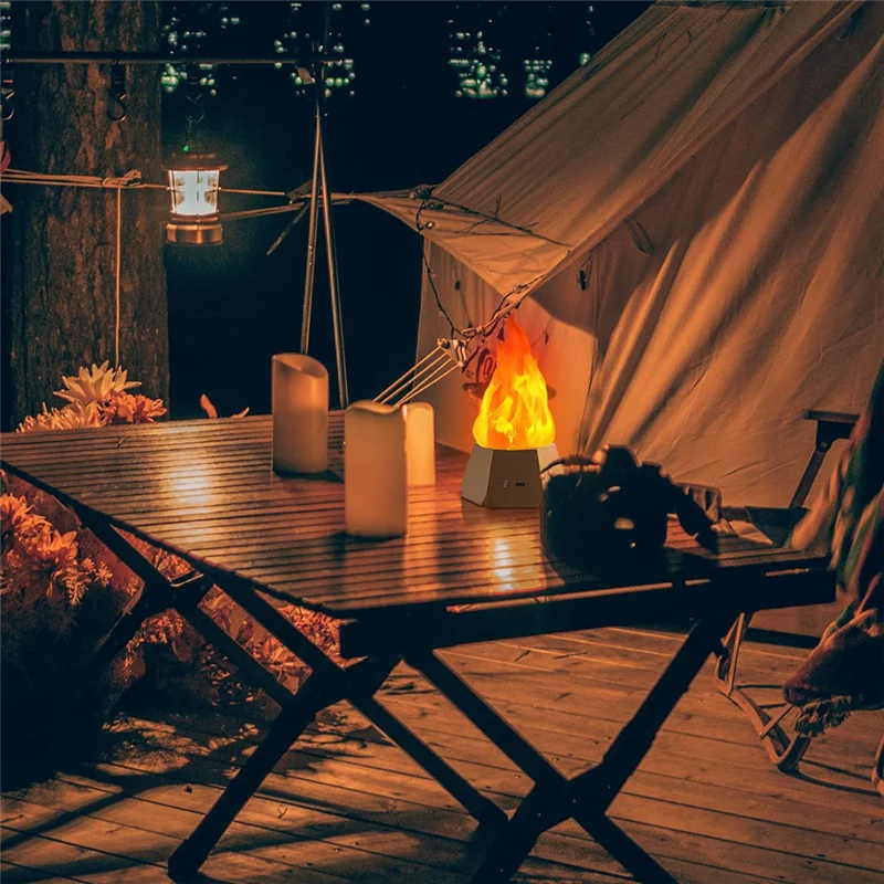 

LLCS-LED Simulation Flame Lamp LED Flame Lamp Outdoor Camping Garden Landscape Decoration Lamp Dining Table Decoration