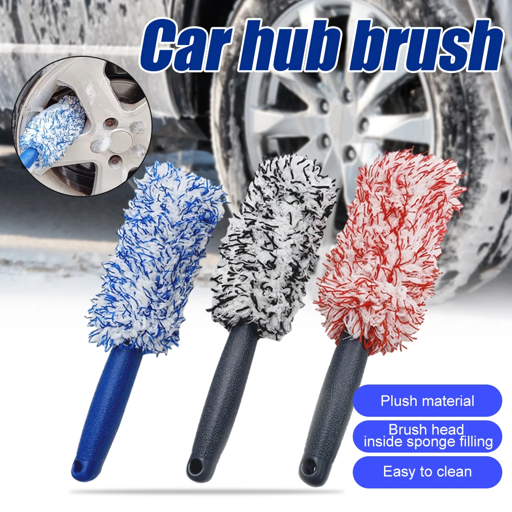 

Car Wash Super Brush Microfiber Premium Wheels Brush Non-Slip Handle Easy To Cleaning Rims Spokes Wheel Barrel Car Accessories